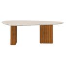 Mesa para Sala de Jantar Isis Orgânica 1,80m Off White Cinamomo - Leifer Mesa para Sala de Jantar Isis Orgânica 1,80m Off White Cinamomo - Leifer