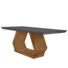 Mesa para Sala de Jantar Lara 180cm Em MDF e Vidro