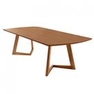 Mesa para Sala de Jantar Munique 220cm Madeira Tampo Barril Laminado Moderna Mobília