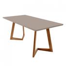 Mesa Para Sala De Jantar Munique Moderna Mobília Cinamomo Imbuia/champanhe