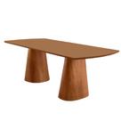 Mesa para Sala de Jantar Noronha 180cm Madeira Tampo Barril Laminado Moderna Mobília