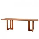 Mesa para Sala de Jantar Patros 220cm Madeira Tampo Barril Laminado Moderna Mobília