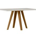 Mesa para Sala de Jantar Tampo com Vidro 135cm 100% MDF Mariah Mesa para Sala de Jantar Tampo com Vidro 135cm 100% MDF Mariah