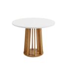 Mesa para Sala de Jantar Veneza 4 Lugares Redonda 0,90M Madeirado-off White Viero Móveis Mesa para Sala de Jantar Veneza 4 Lugares Redonda 0,90M Madeirado-off White Viero Móveis