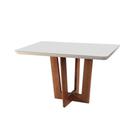 Mesa Patros 120 cm Madeira e Vidro Mobillare