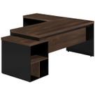 Mesa PEDESTAL com MESA AUXILIAR - 1,92x1,60m - WORKSTART - MARSALA / PRETO - 23484 Mesa PEDESTAL com MESA AUXILIAR - 1,92x1,60m - WORKSTART - MARSALA / PRETO - 23484