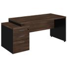 Mesa PEDESTAL RETA (03 Gav.) - 1,92X0,70m - WORKYARIS - MARSALA / PRETO - 23485