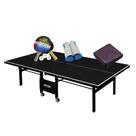 MESA PING PONG 1084 PRETA KLOPF + Kit Raquetes e Bolinhas + Rede Retrátil + Capa Fechada