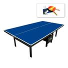 MESA PING PONG Com Rodinhas MDF 18mm - Modelo 1084 KLOPF + KIT Ping-Pong Completo 5030
