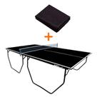 MESA PING PONG COM RODIZIO MDP 15mm COR PRETA - KLOPF 1087 + Capa Impermeável MESA PING PONG COM RODIZIO MDP 15mm COR PRETA - KLOPF 1087 + Capa Impermeável