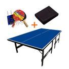 MESA PING PONG MDP 15MM - Olimpic 1013 + KIT TÊNIS DE MESA 5030 + Capa Impermeável