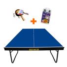 MESA PING PONG OFICIAL MDF 25MM - KLOPF 1090 + KIT Raquetes e Bolinhas 5055 + Suporte MASTER COM Rede 5034