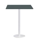 Mesa Pisa Beta Bistrô Fratini 107,50cm (A) Disco Redondo Branco Tampo MDP Quadrado Grafito 70cm (L)