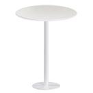 Mesa Pisa Beta Bistrô Fratini 107,50cm (A) Disco Redondo Branco Tampo MDP Redondo Branco 60cm (L)