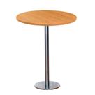 Mesa Pisa Beta Bistrô Fratini 107,50cm (A) Disco Redondo Inox Tampo MDP Redondo Samba 80cm (L)