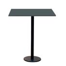 Mesa Pisa Beta Bistrô Fratini 107,50cm (A) Disco Redondo Preto Tampo MDP Quadrado Grafito 70cm (L)