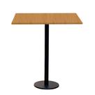 Mesa Pisa Beta Bistrô Fratini 107,50cm (A) Disco Redondo Preto Tampo MDP Quadrado Samba 70cm (L)