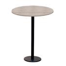 Mesa Pisa Beta Bistrô Fratini 107,50cm (A) Disco Redondo Preto Tampo MDP Redondo Castanheira 60cm