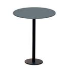 Mesa Pisa Beta Bistrô Fratini 107,50cm (A) Disco Redondo Preto Tampo MDP Redondo Grafito 70cm (L)