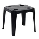Mesa Plástica De Apoio Com Copos 46 X 46 X 43 Cm Preta Bel