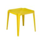 Mesa Plástica Empilhável Bar Amarela 70x70x71 cm Pisani
