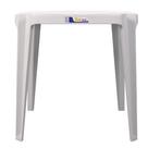 Mesa Plástica Quadrada Coruripe Branca Solplast
