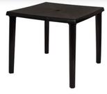 Mesa Plástica Quadrada Desmontável Preta Mor