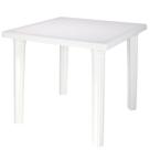 Mesa Plástica Quadrada Desmontável Tramontina 80,5x72cm Branca Summa Sancho