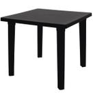 Mesa Plástica Tramontina Desmontável 80,5x72cm Preta Quadrada Eco Summa Sancho Polipropileno