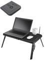 Mesa Portátil Notebook Com Ventilador Usb Ajuste De Altura Inclinação E Acessórios