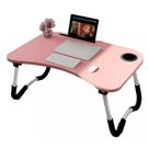 Mesa Portátil Notebook Em Madeira Rosa De Trabalho Colo Cama