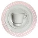 Mesa Posta 18pcs para Lanche Sousplat e Xicaras Cottage Porcelana Germer