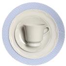 Mesa Posta 18pcs para Lanche Sousplat e Xicaras Cottage Porcelana Germer