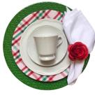 Mesa Posta para Lanche Sousplat e Xicaras Cottage Porcelana Germer