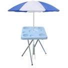 Mesa Praia Petisqueira Alta Dobrável E Sup. Guarda-sol Chão