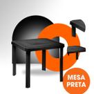 Mesa Preta Versátil Design Moderno Alta Durabilidade