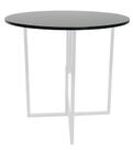 Mesa Prime Branco/Preto Redonda
