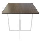 Mesa Prime Branco/Tabaco Linheiro Quadrada