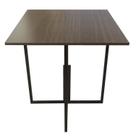 Mesa Prime Preto/Tabaco Linheiro Quadrada