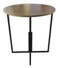 Mesa Prime Preto/Tabaco Linheiro Redonda