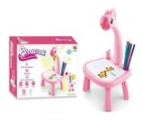 Mesa Projetor Desenho Infantil Mesinha De Desenho Projetora(Rosa claro)