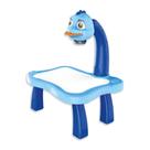Mesa Projetora Infantil Azul Desenhos e Pinturas Acompanha Caderno Desenho 12 Canetas Multikids