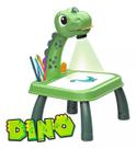 Mesa Projetora Infantil Verde Dinossauro Aprendendo a Desenhar