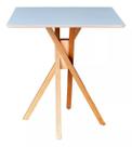 Mesa Quadrada de Madeira de 70cm na cor Branca