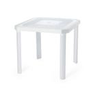Mesa Quadrada Desmontável Branca Bar Praia Jardim Cozinha