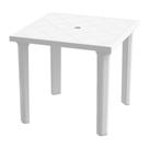 Mesa Quadrada Desmontável Plástica 80x80cm Polyplast Multiuso Área Lazer Pés Desmontáveis