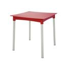 Mesa Quadrada Diana Vermelha com Pernas em Alumínio Tramontina 92352/040