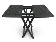 Mesa Quadrada Dobrável Plástica Preta 80x72x70Cm 25672 Arqplast