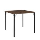 Mesa Quadrada em Aço Carbono e MDP 4 Lugares para Copa e Cozinha Tivoli