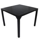 Mesa Quadrada Haiti 100cm Tampo Ripado em Alumínio Cozinha Edícula Trama Original